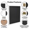 Americanflat 23x31 Lockable Jersey Display Case - Jersey Shadow Box Frame - Includes Built-in Hook for Jersey - Anti-Theft Lock - Polished Plexiglass Cover - Hanging Hardware